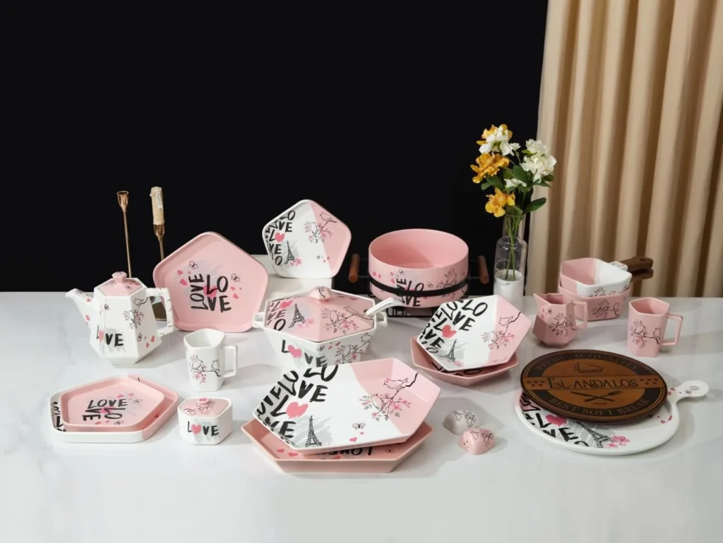 طقم عشاء الاندلس بورسلين تركي 46ق