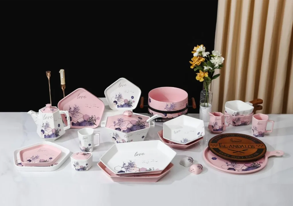 طقم عشاء الاندلس بورسلين تركي 46 ق