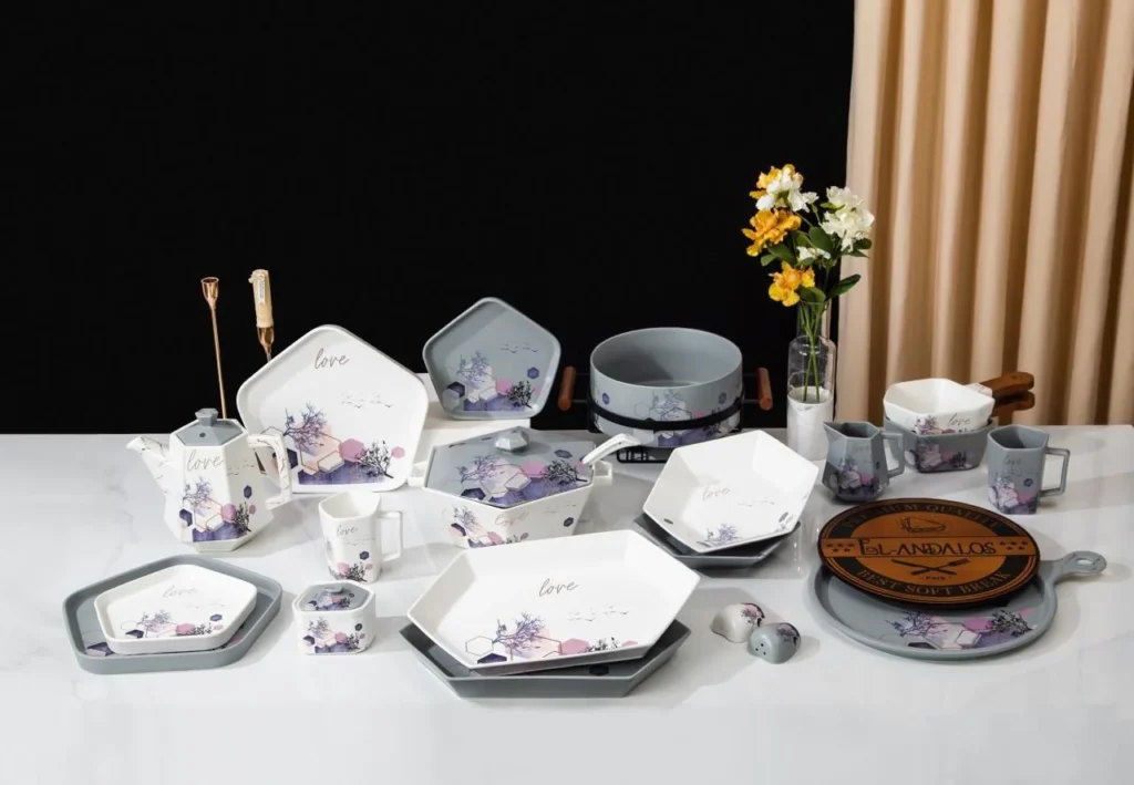 طقم عشاء الاندلس بورسلين تركي 46 ق