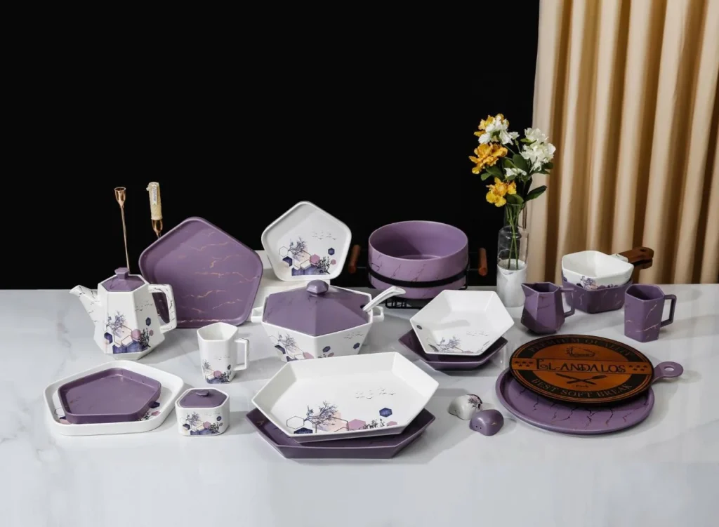 طقم عشاء الاندلس بورسلين تركي 46 ق