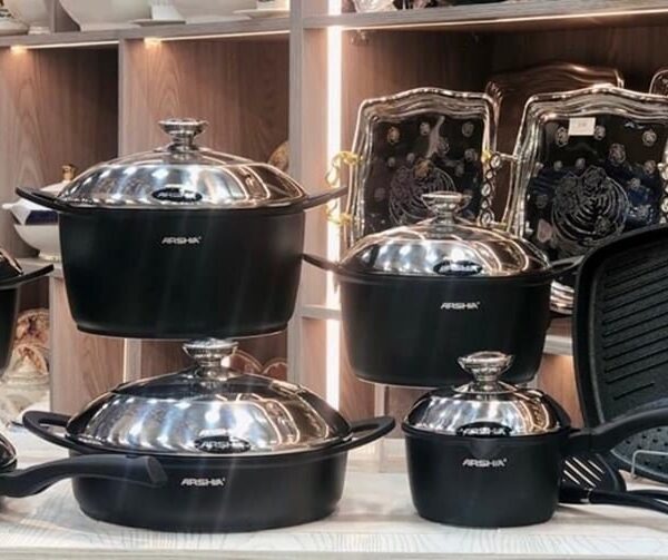 طقم حلل تيتانيوم ارشا الماني 14 قطعه