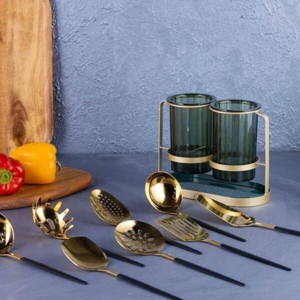 طقم توزيع دهبي بيد الوان 9 ق