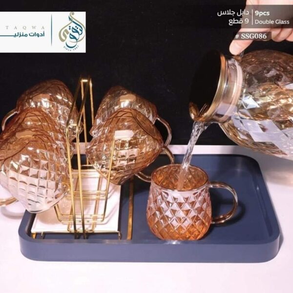 طقم شربات دبل جلاس 9 ق
