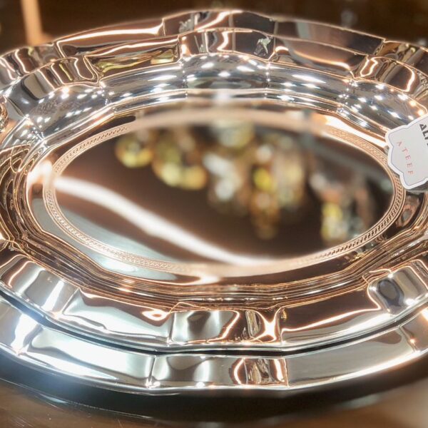 طقم صواني تقديم استانلس 18/10 2قطعه