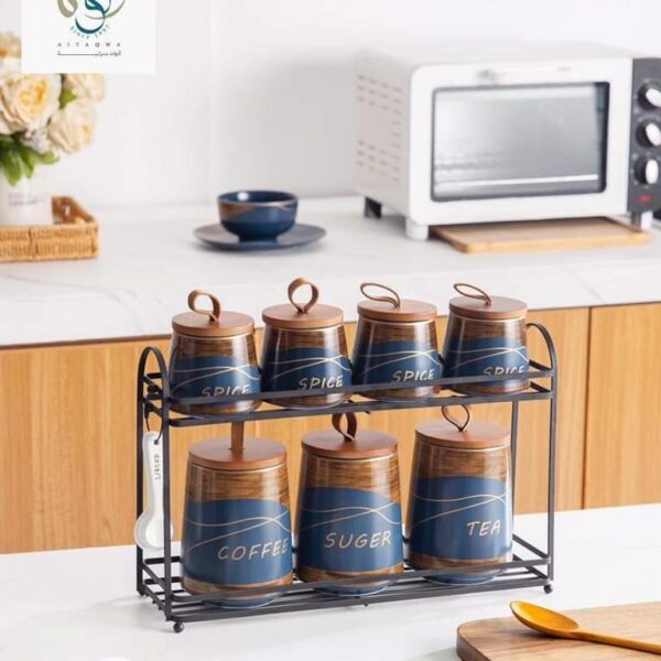 طقم توابل بورسلين 8 ق