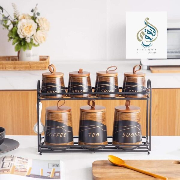 طقم توابل بورسلين 8 قطع