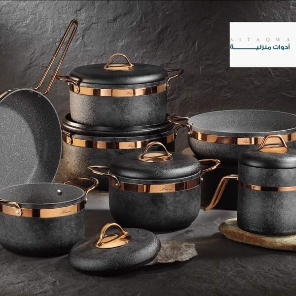 طقم حلل جرانيت بريوني تركي 12 قطعه