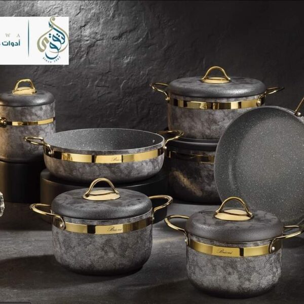 طقم حلل جرانيت بريوني تركي 12 قطعه