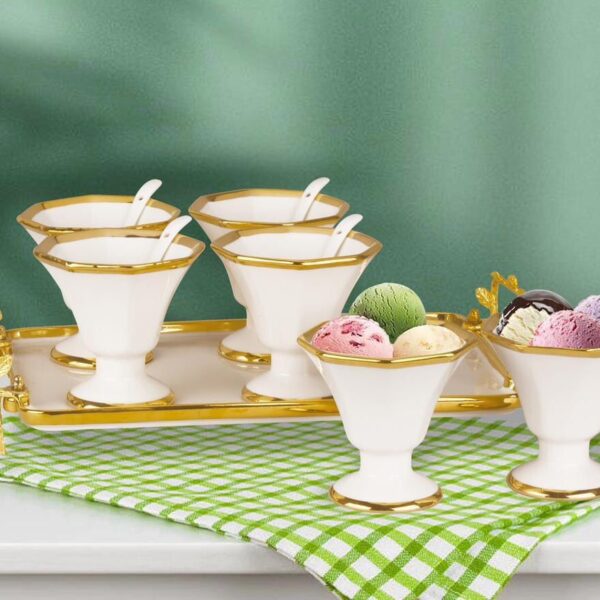 طقم جيلي + ايس كريم بورسلين 13 ق