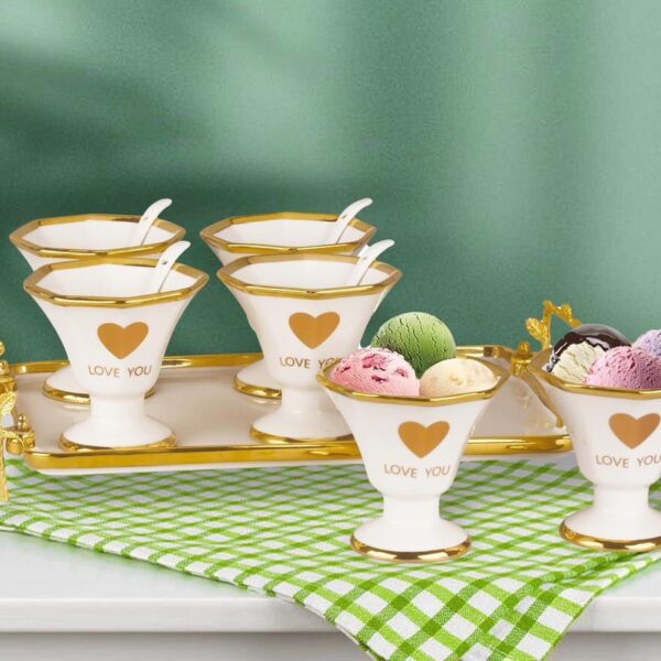 طقم جيلي + ايس كريم بورسلين 13 ق