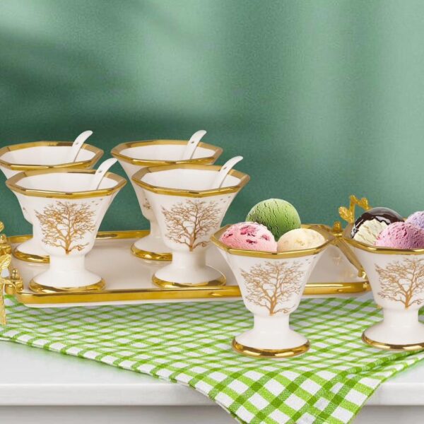 طقم جيلي + ايس كريم بورسلين 13 قطعه