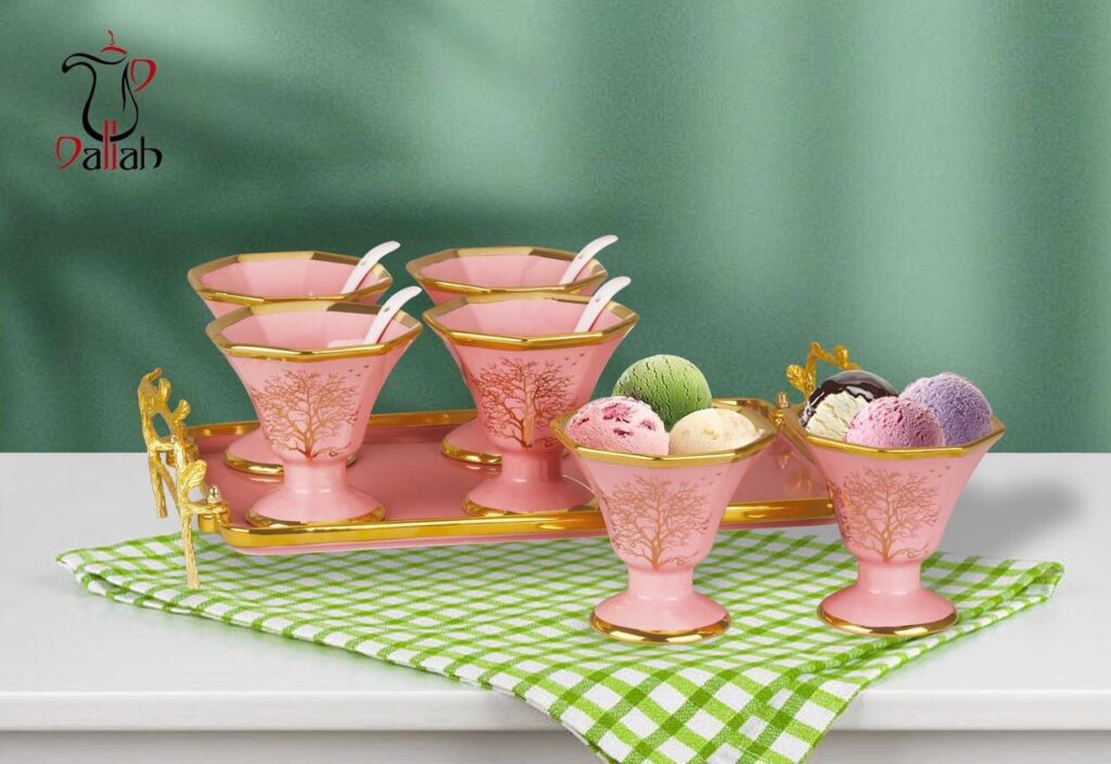 طقم جيلي + ايس كريم بورسلين 13 ق