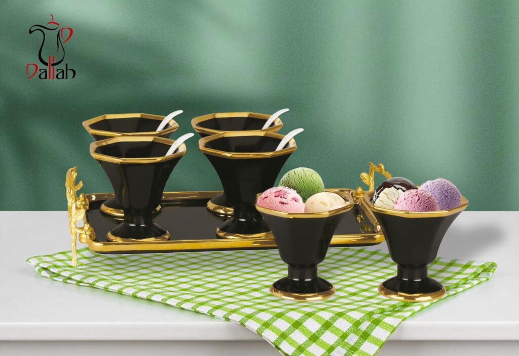 طقم جيلي + ايس كريم بورسلين 13 ق