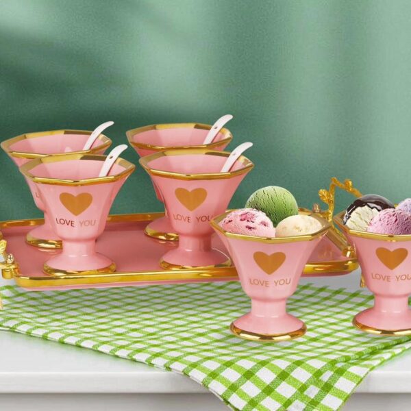 طقم جيلي + ايس كريم بورسلين 13 ق