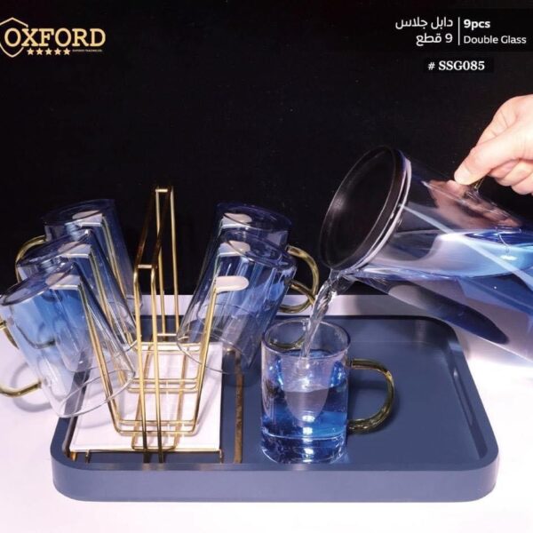 طقم شربات دبل جلاس 9 قطع