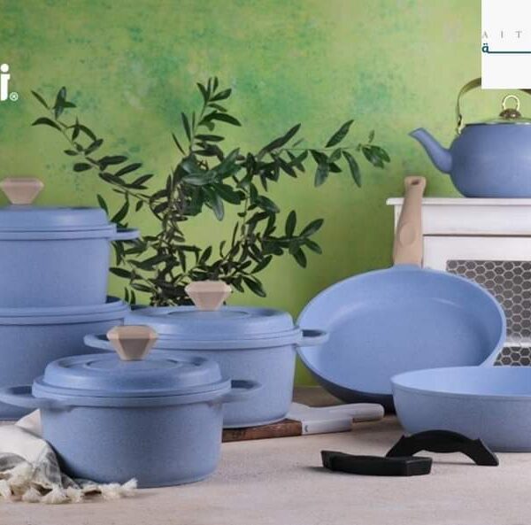 طقم حلل جرانيت gigilli تركي 14 قطعه