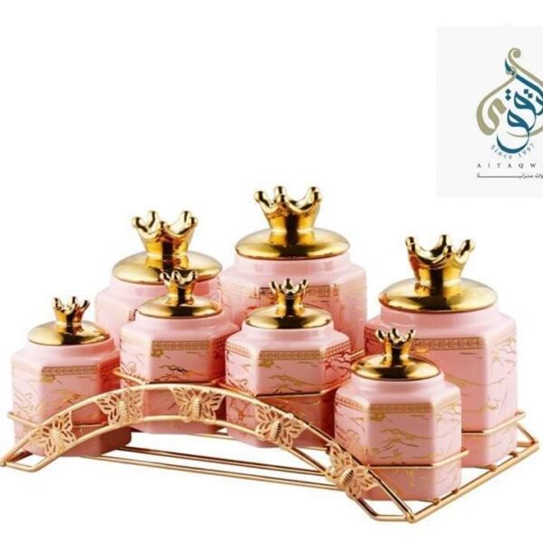 طقم توابل بورسلين 8 قطع