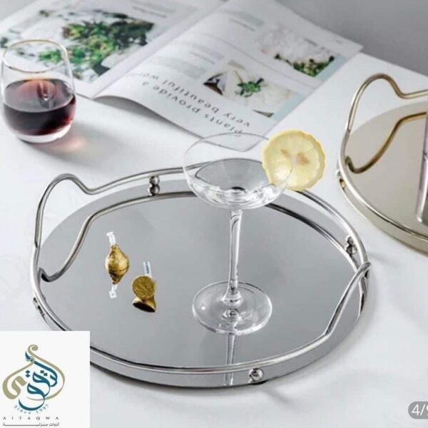 طقم صواني تقديم مرايا 2 قطعه