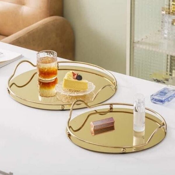 طقم صواني تقديم مرايا 2 قطعه