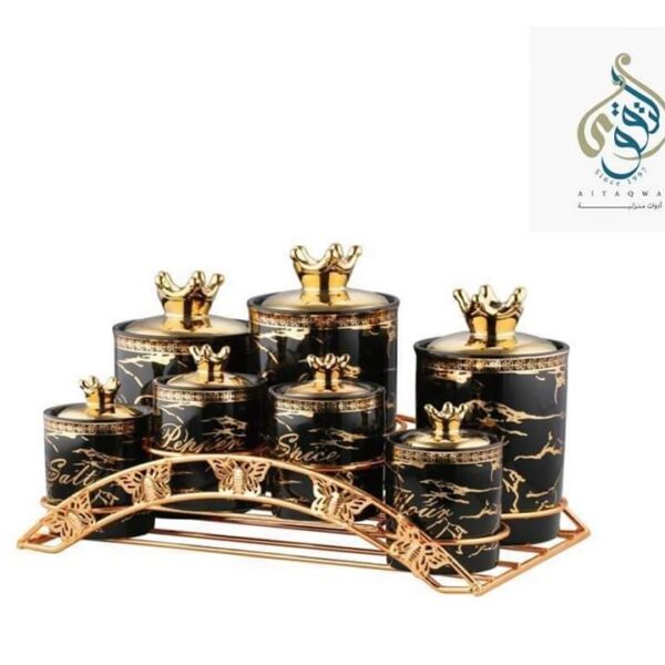 طقم توابل بورسلين  8 قطع