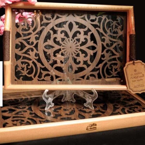 طقم صواني تقديم خشب 2 قطعه