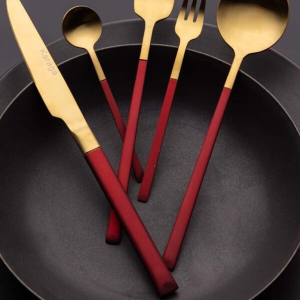 طقم معالق دهبي *الوان كارجا 86 قطعه