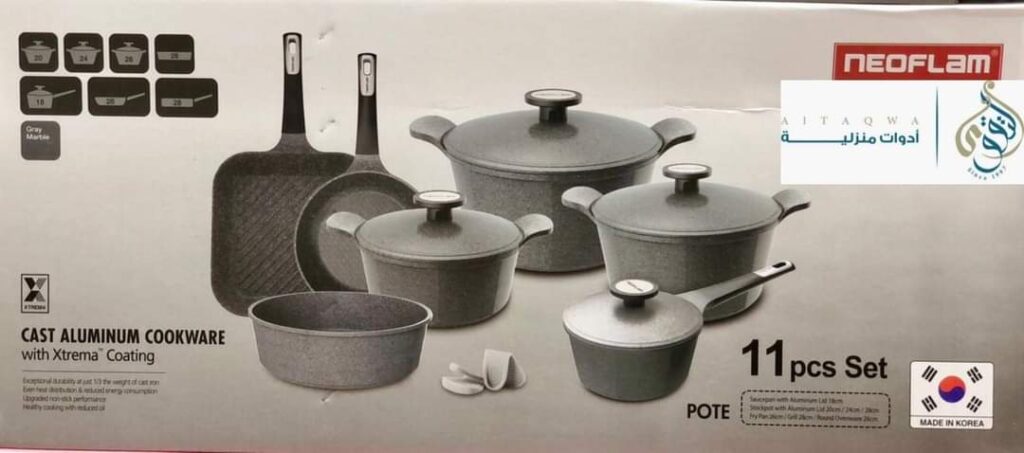 طقم حلل جرانيت نيوفلام كوري 11 قطعه