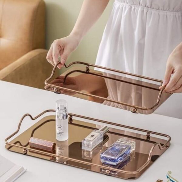 طقم صواني تقديم مرايا 2 قطعه