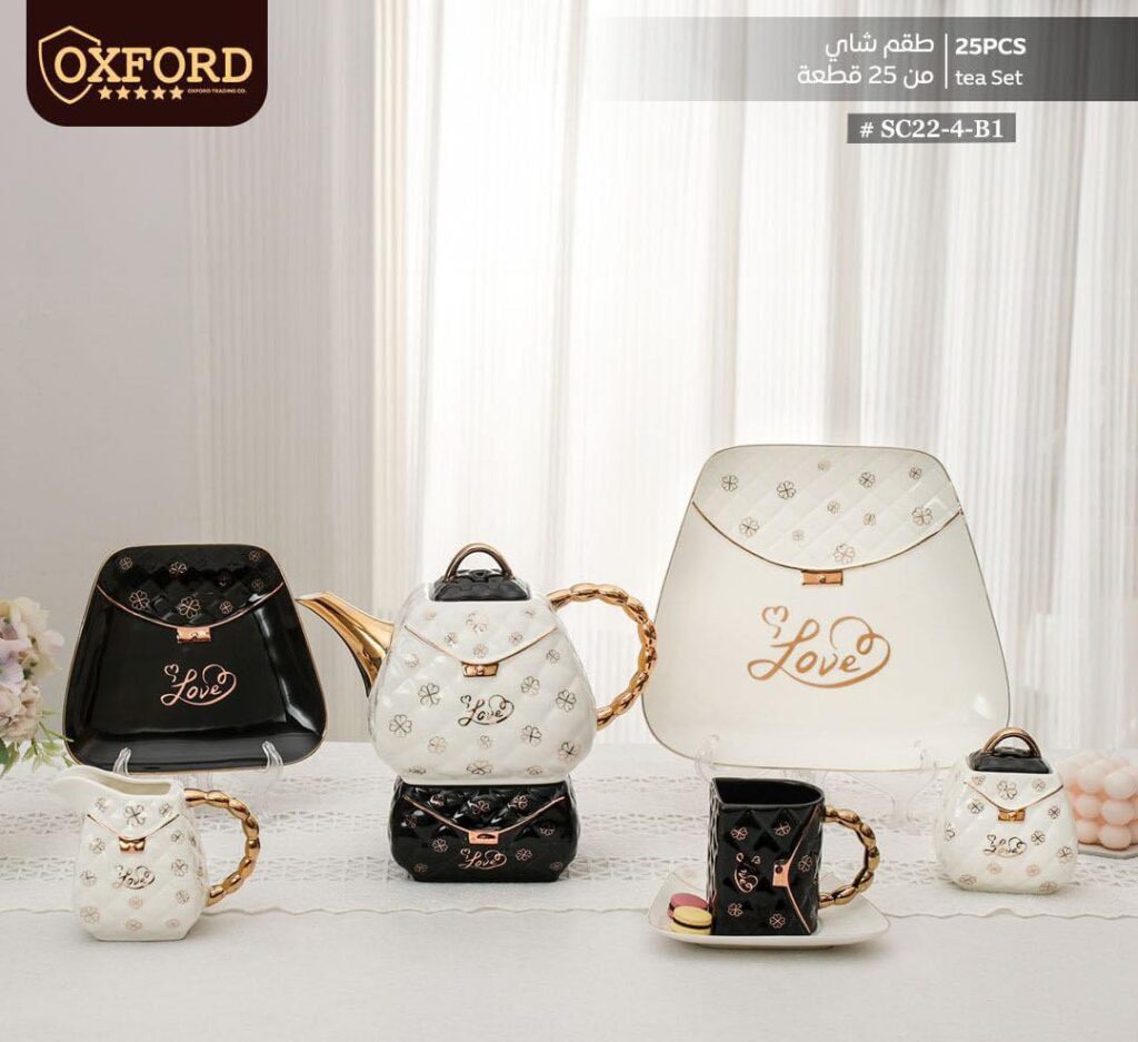 طقم شاي بورسلين 25 قطعه