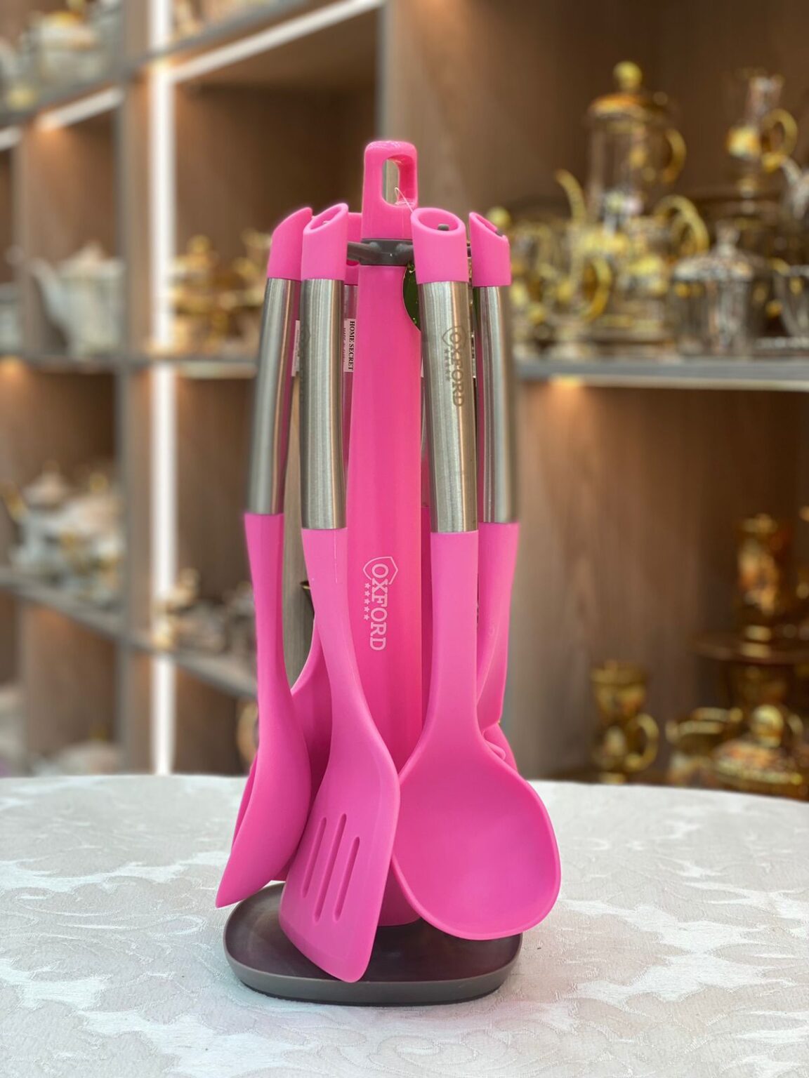 طقم توزيع سيليكون يد معدن 7 قطع