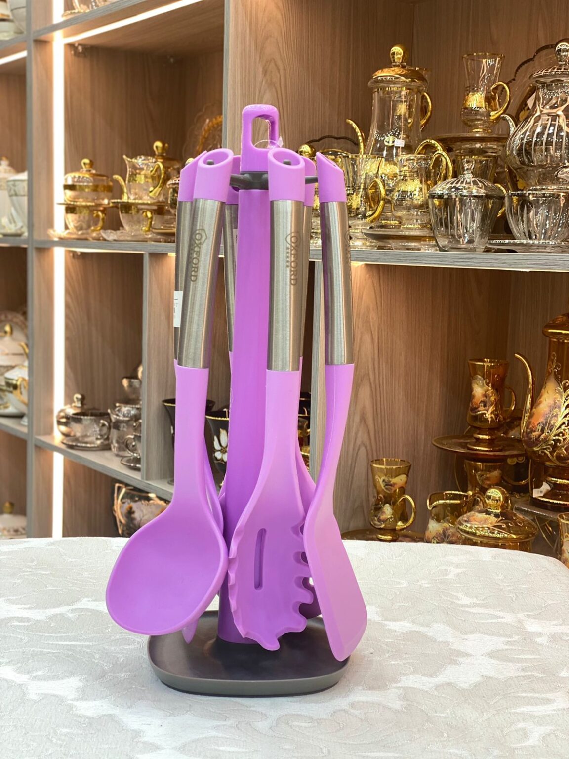 طقم توزيع سيليكون يد معدن 7 قطع