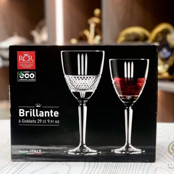 طقم كاسات كريستال ايطالي 6 قطعه