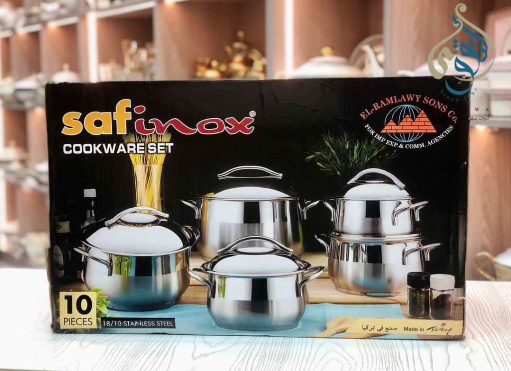 طقم حلل استانلس تركي  10 قطع