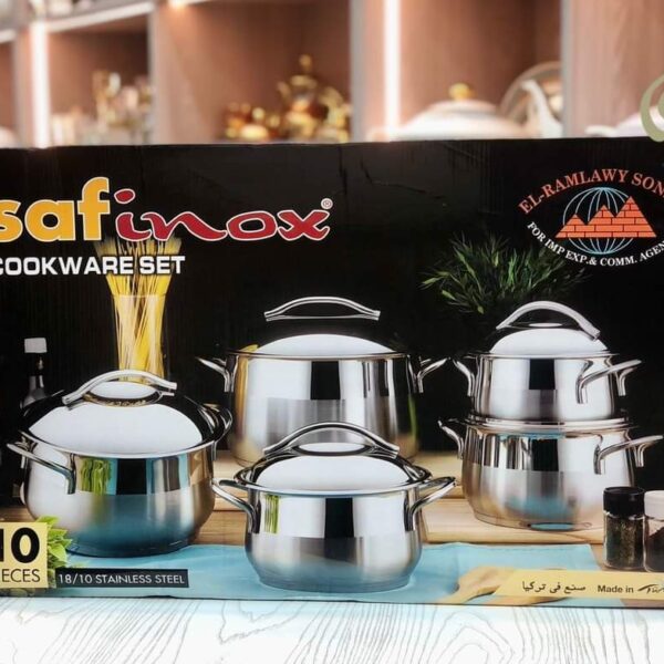 طقم حلل استانلس تركي  10 قطع