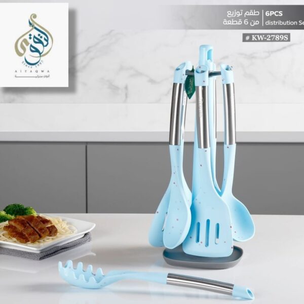طقم توزيع سيليكون يد معدن 7 قطع