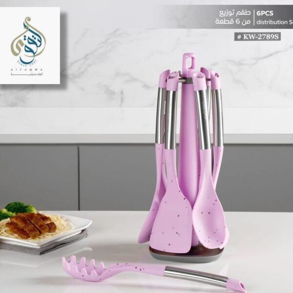 طقم توزيع سيليكون يد معدن 7 قطع