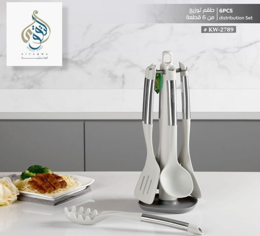 طقم توزيع سيليكون يد معدن 7 قطع