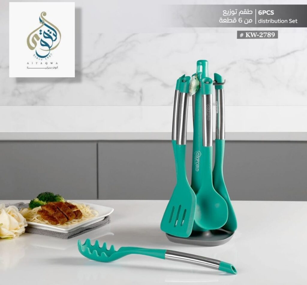 طقم توزيع سيليكون يد معدن 7 قطع