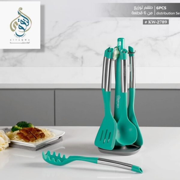 طقم توزيع سيليكون يد معدن 7 قطع