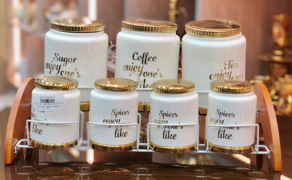 طقم توابل بورسيلين 7 قطع