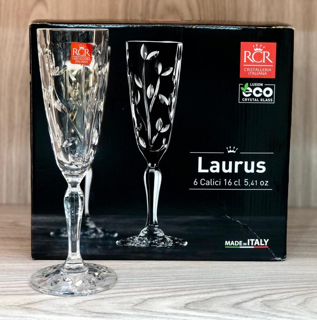 طقم كاسات كريستال ايطالي 6 قطع