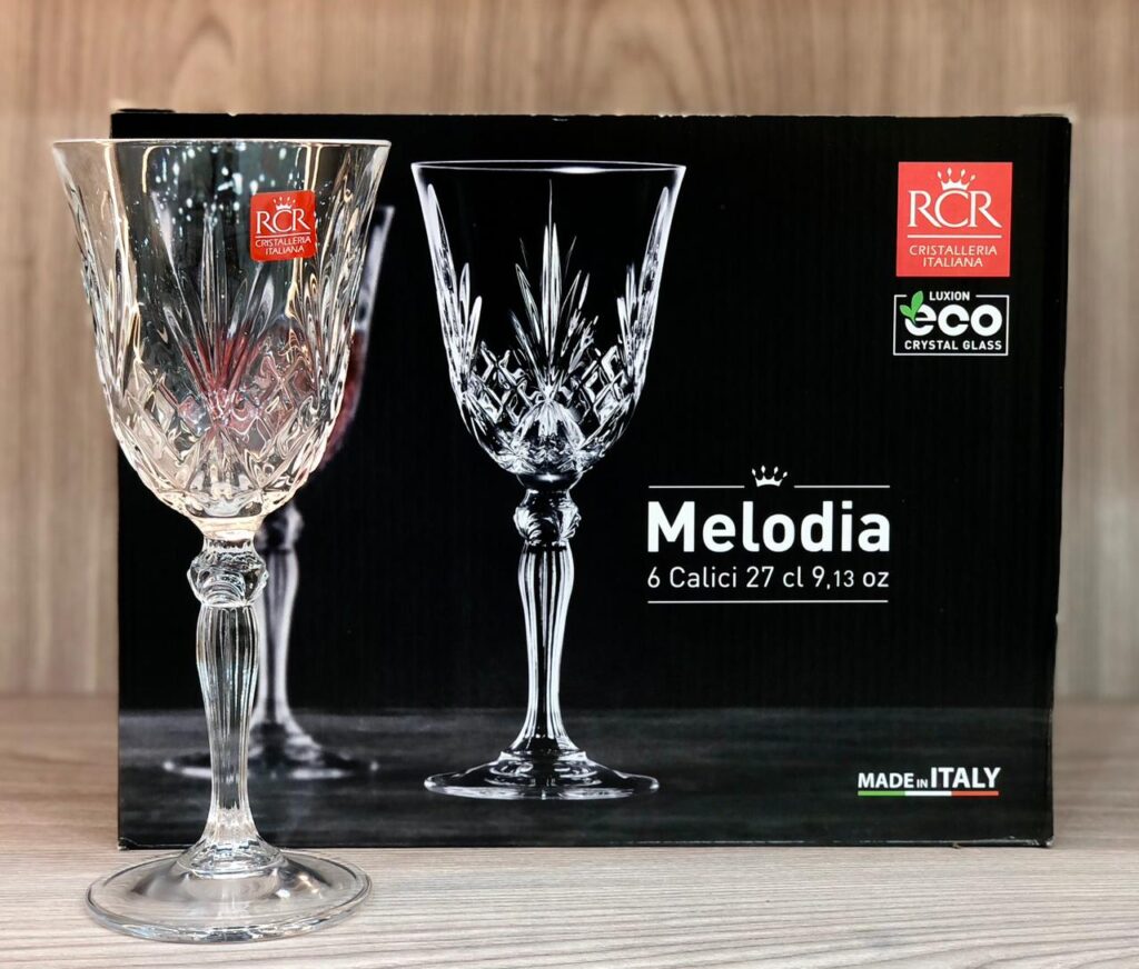 طقم كاسات كريستال ايطالي 6 قطع