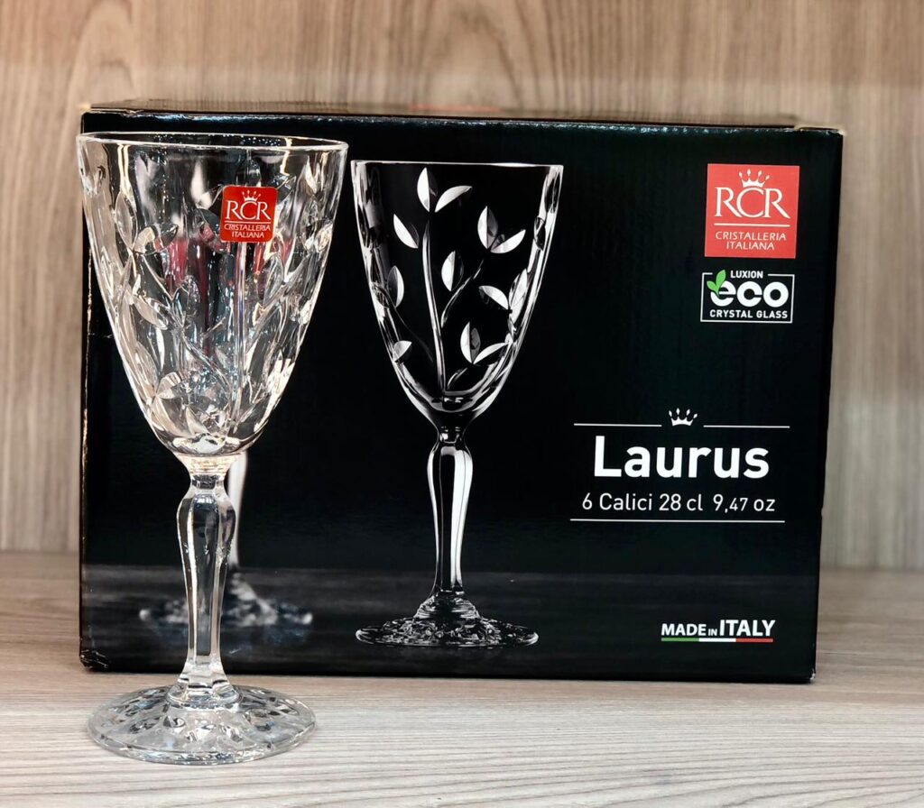 طقم كاسات كريستال ايطالي 6 قطع