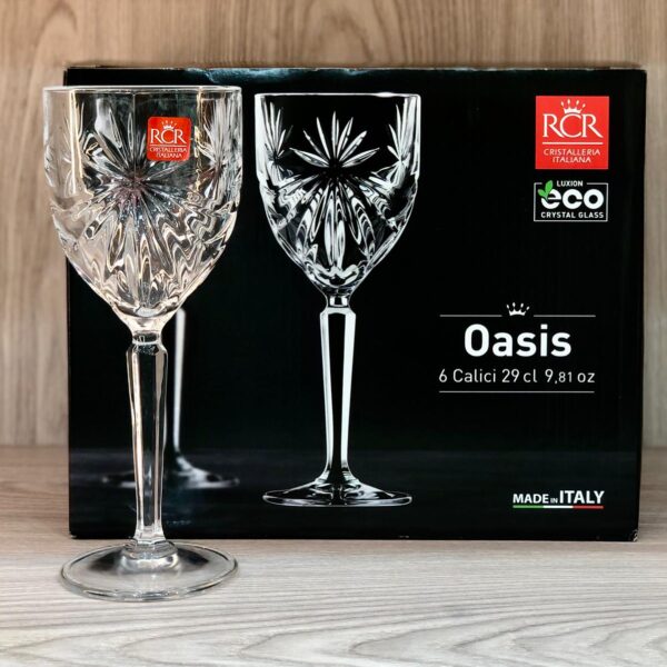 طقم كاسات كريستال ايطالي 6 قطع