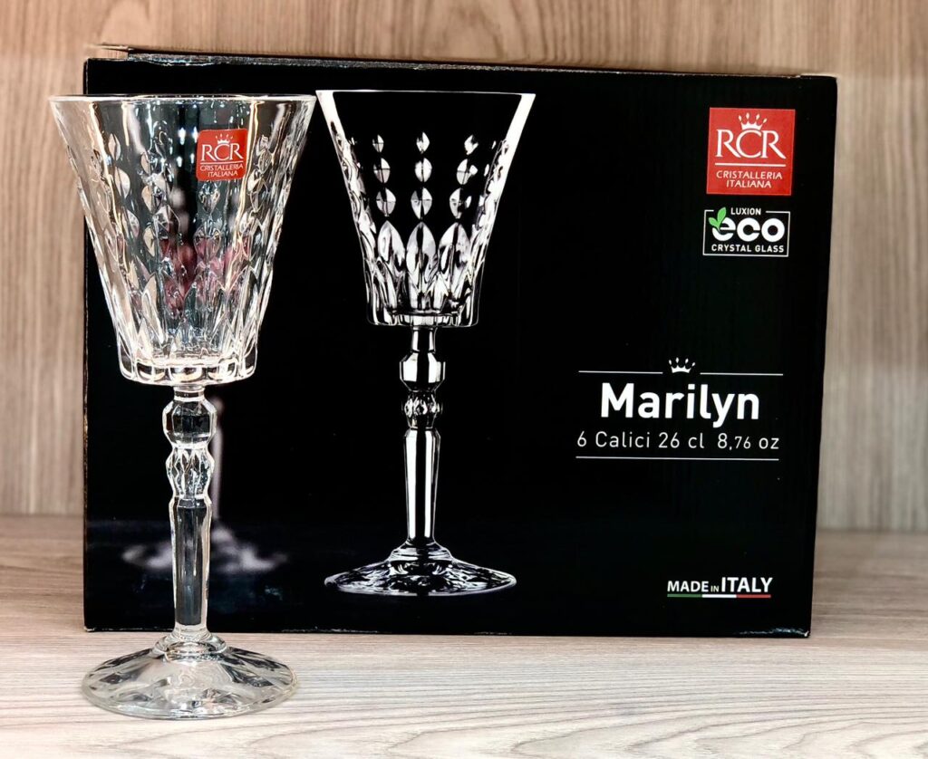 طقم كاسات كريستال ايطالي 6 قطع