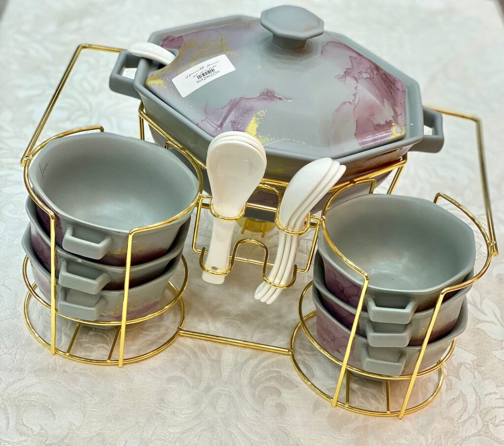 طقم شوربه بورسيلن 15 قطعه