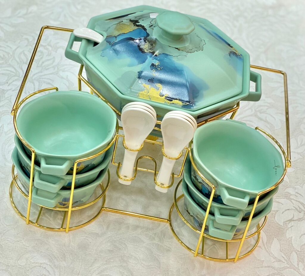 طقم شوربه بورسلين 15 قطعه