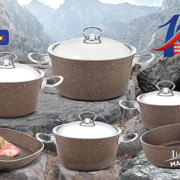 طقم حلل جرانيت يد استيل تركي  10 قطعه