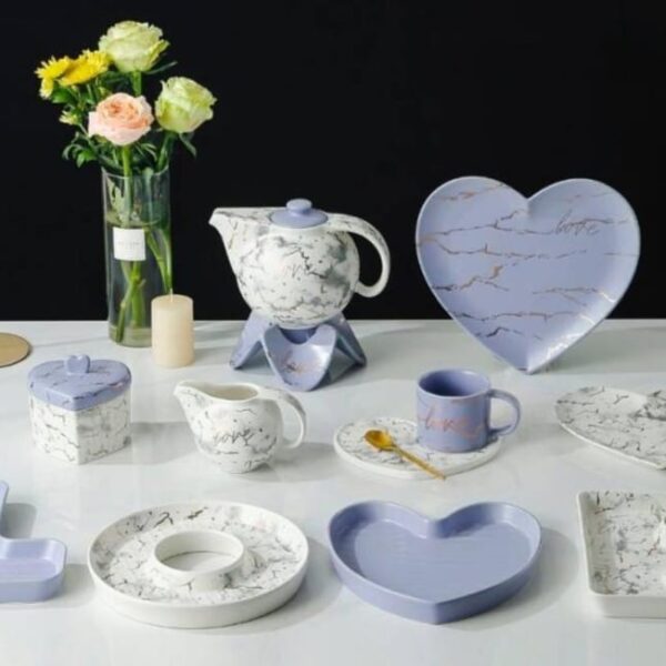 طقم شاي بورسيلين 27 قطعه