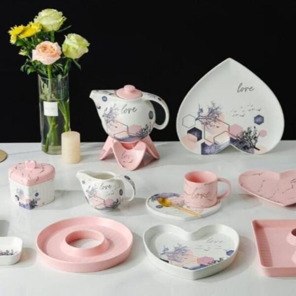 طقم شاي بورسيلين 27 قطعه